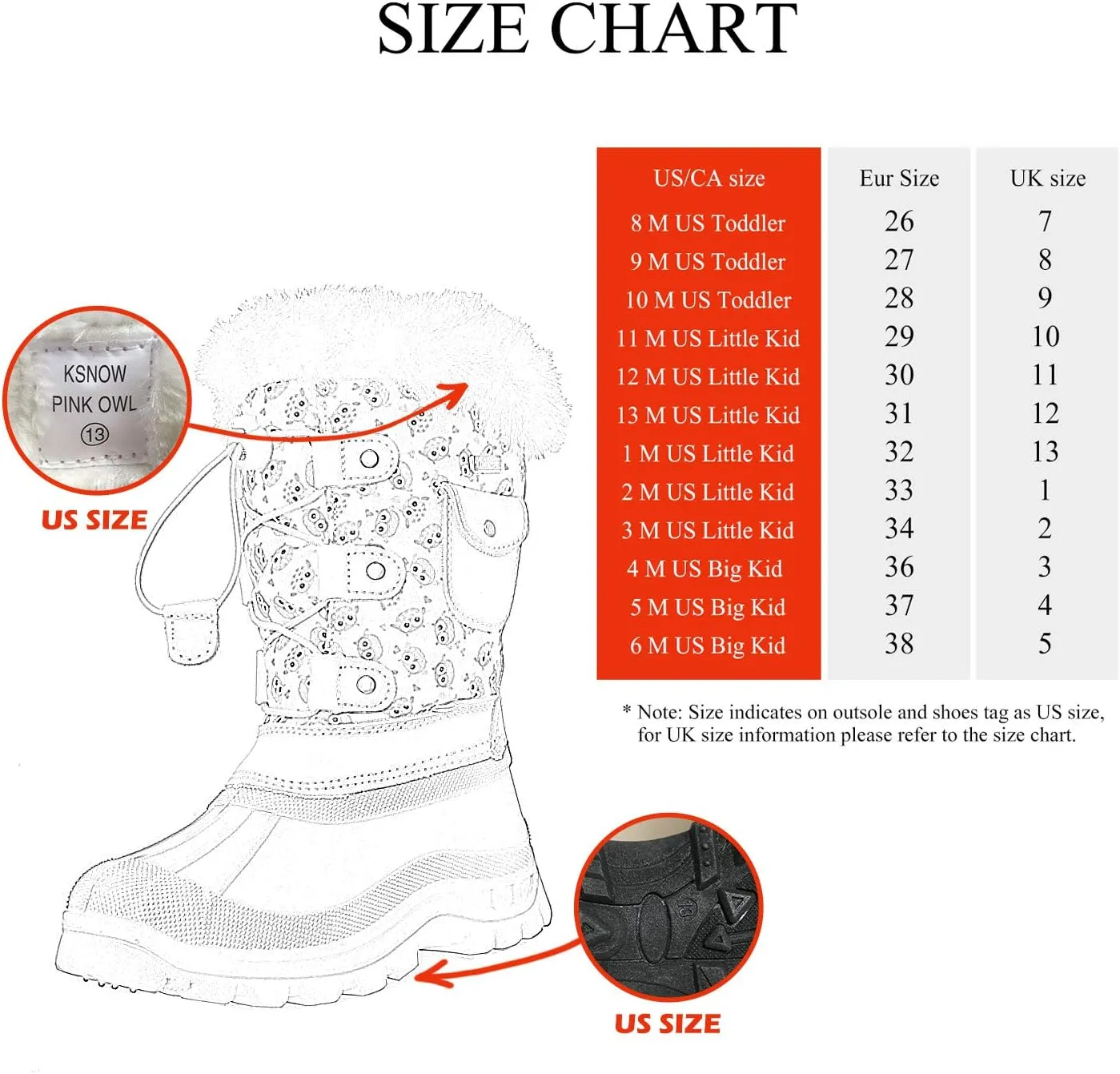 DREAM PAIRS Boys Girls Snow Boots Water-Resistant Outdoor Warm Cozy Anti-Slip Mid Calf Faux Fur Lining Insulated Winter Shoes for Little/Big Kids