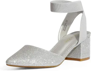 DREAM PAIRS Womens Low Block Chunky Heel Shoes