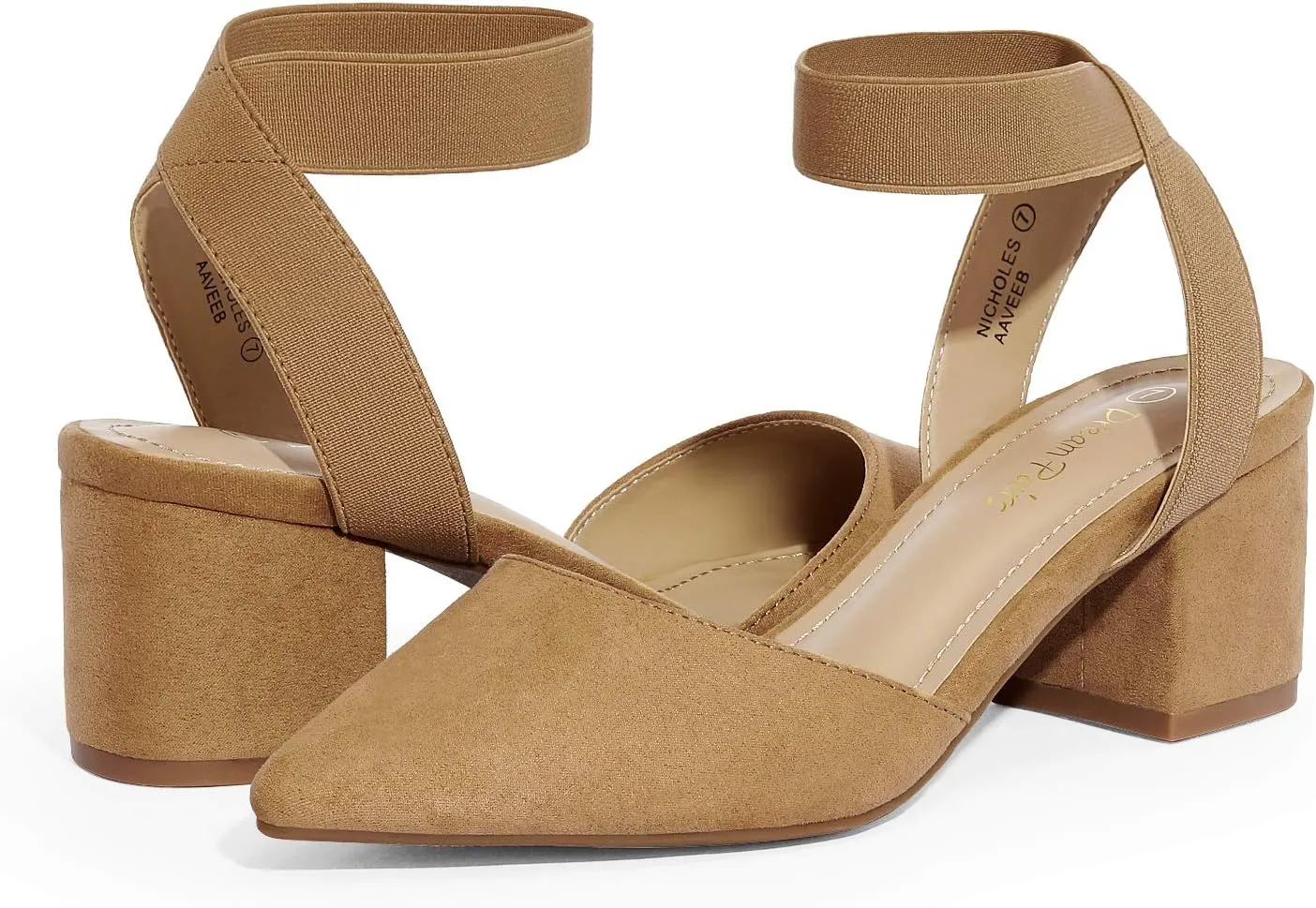 DREAM PAIRS Womens Low Block Chunky Heel Shoes