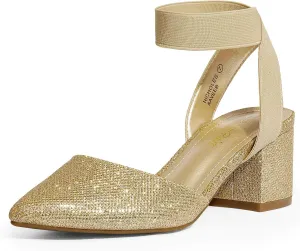 DREAM PAIRS Womens Low Block Chunky Heel Shoes