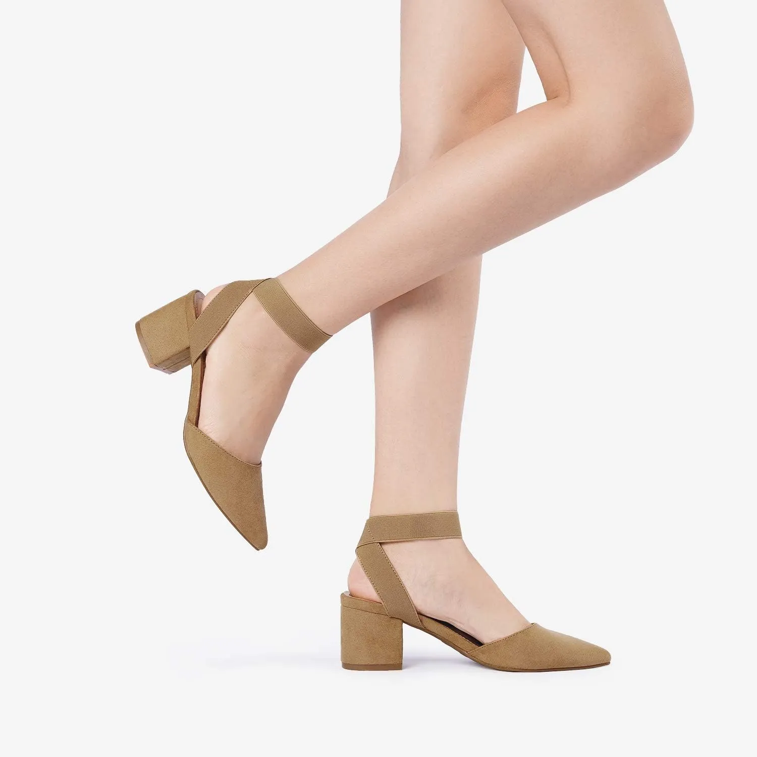 DREAM PAIRS Womens Low Block Chunky Heel Shoes