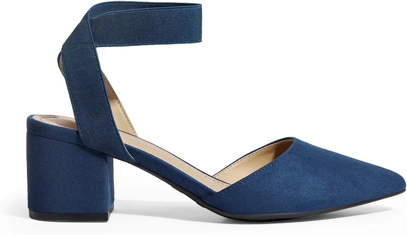 DREAM PAIRS Womens Low Block Chunky Heel Shoes
