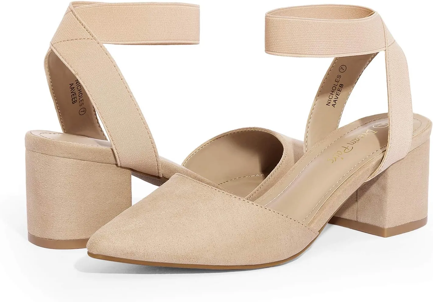 DREAM PAIRS Womens Low Block Chunky Heel Shoes