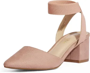 DREAM PAIRS Womens Low Block Chunky Heel Shoes