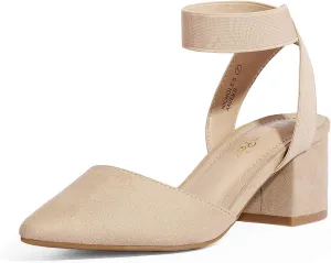 DREAM PAIRS Womens Low Block Chunky Heel Shoes