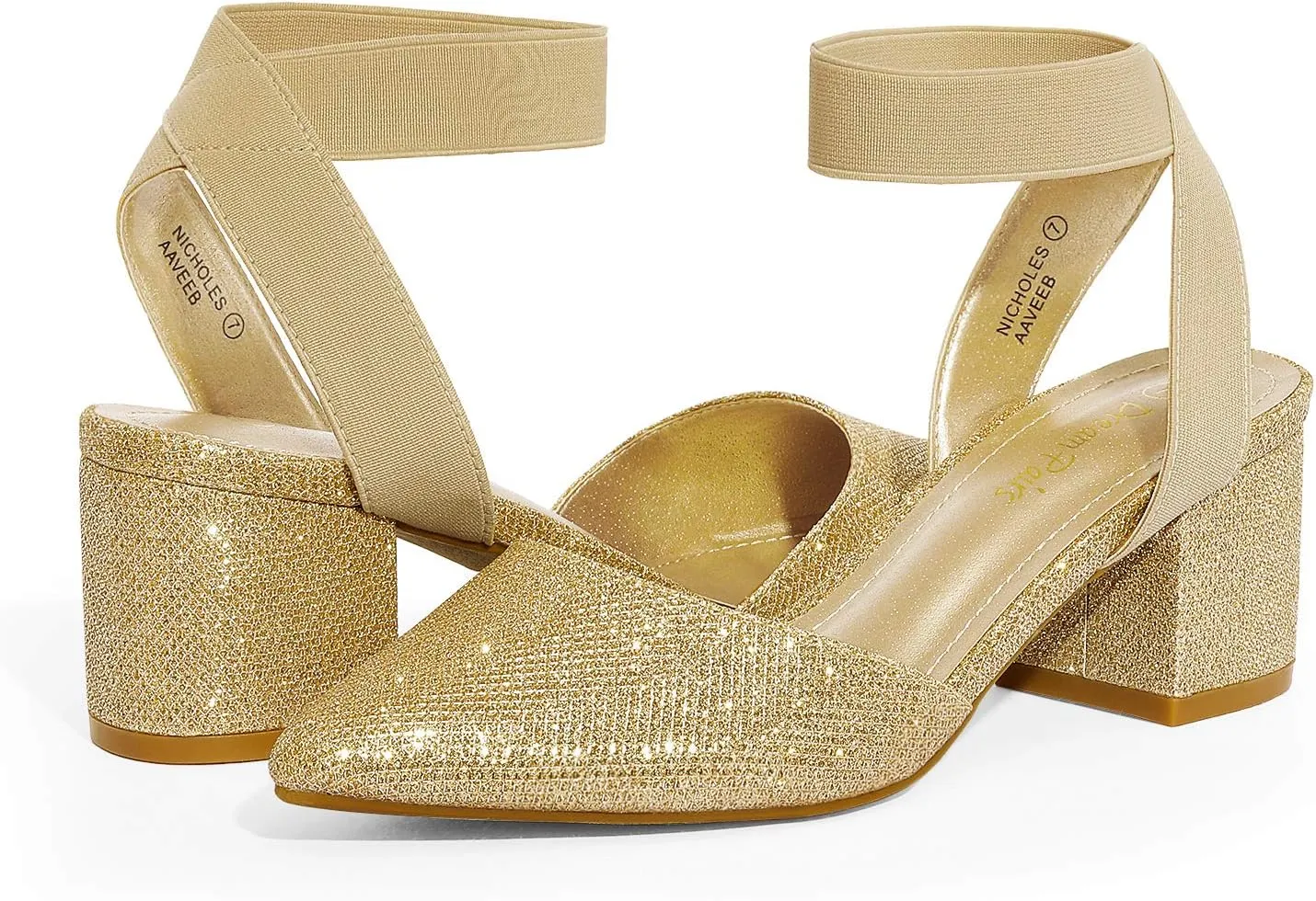DREAM PAIRS Womens Low Block Chunky Heel Shoes
