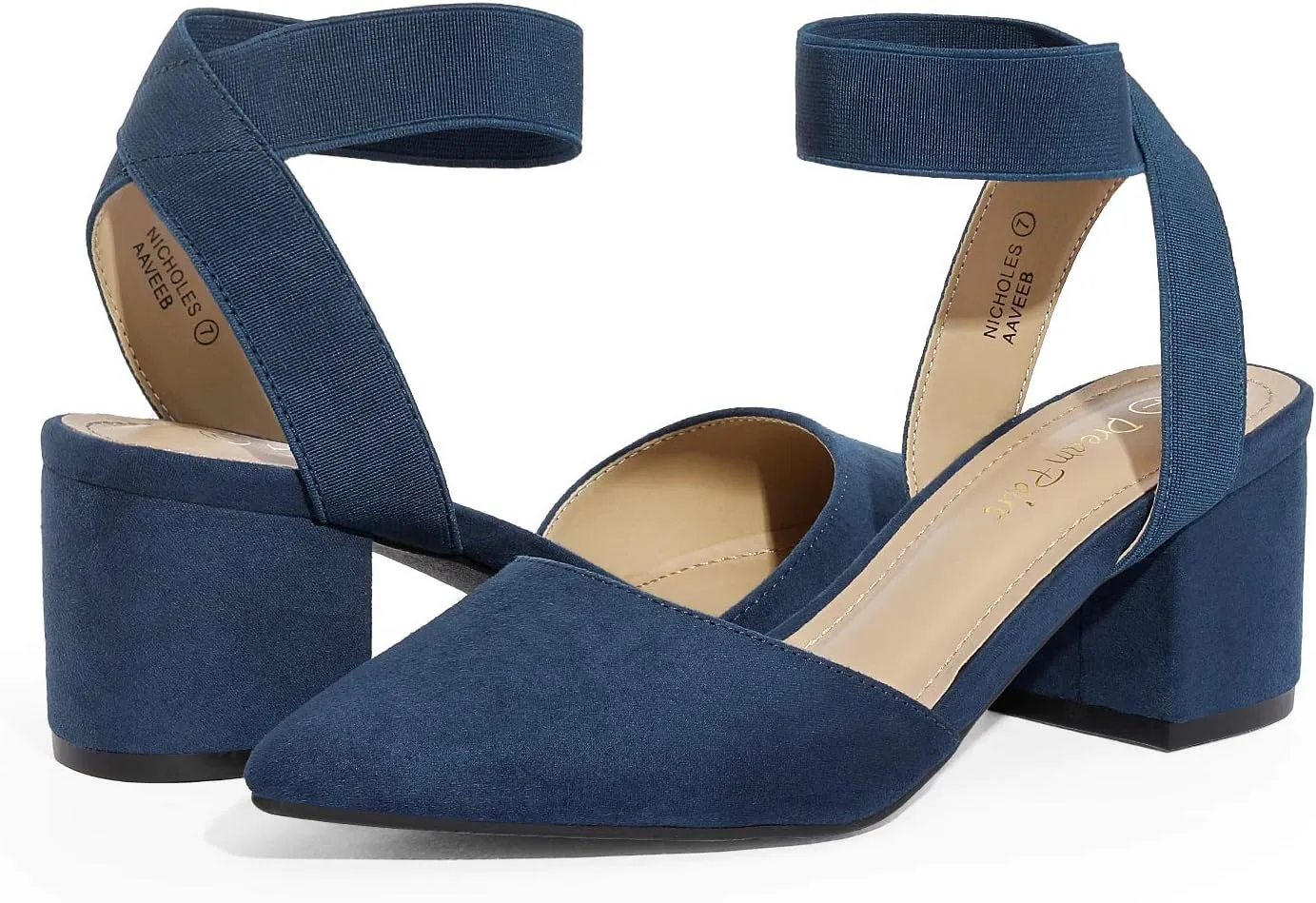 DREAM PAIRS Womens Low Block Chunky Heel Shoes