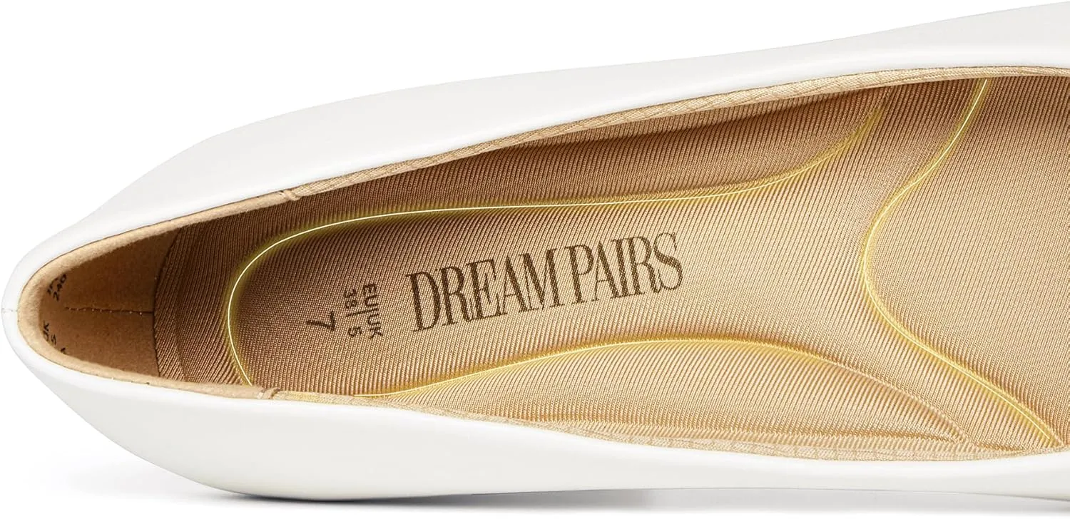 DREAM PAIRS Women's Pumps Low Chunky Block Heel Dress Shoes Closed Round Toe Comfortable Heels