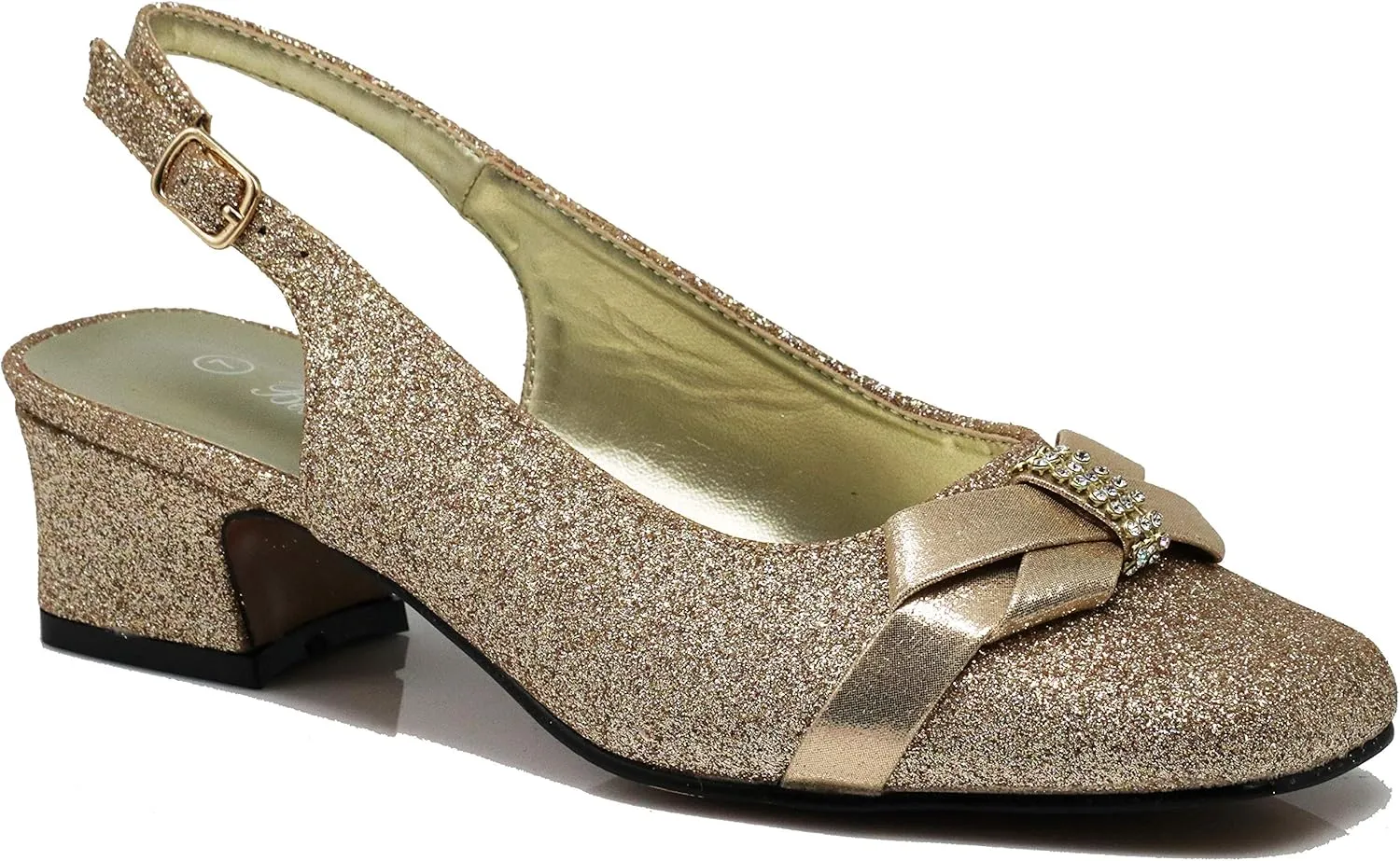 Enzo Romeo Antica02 Women's Wide Width Sling Back Low Heeled Pumps Sandals Shoes