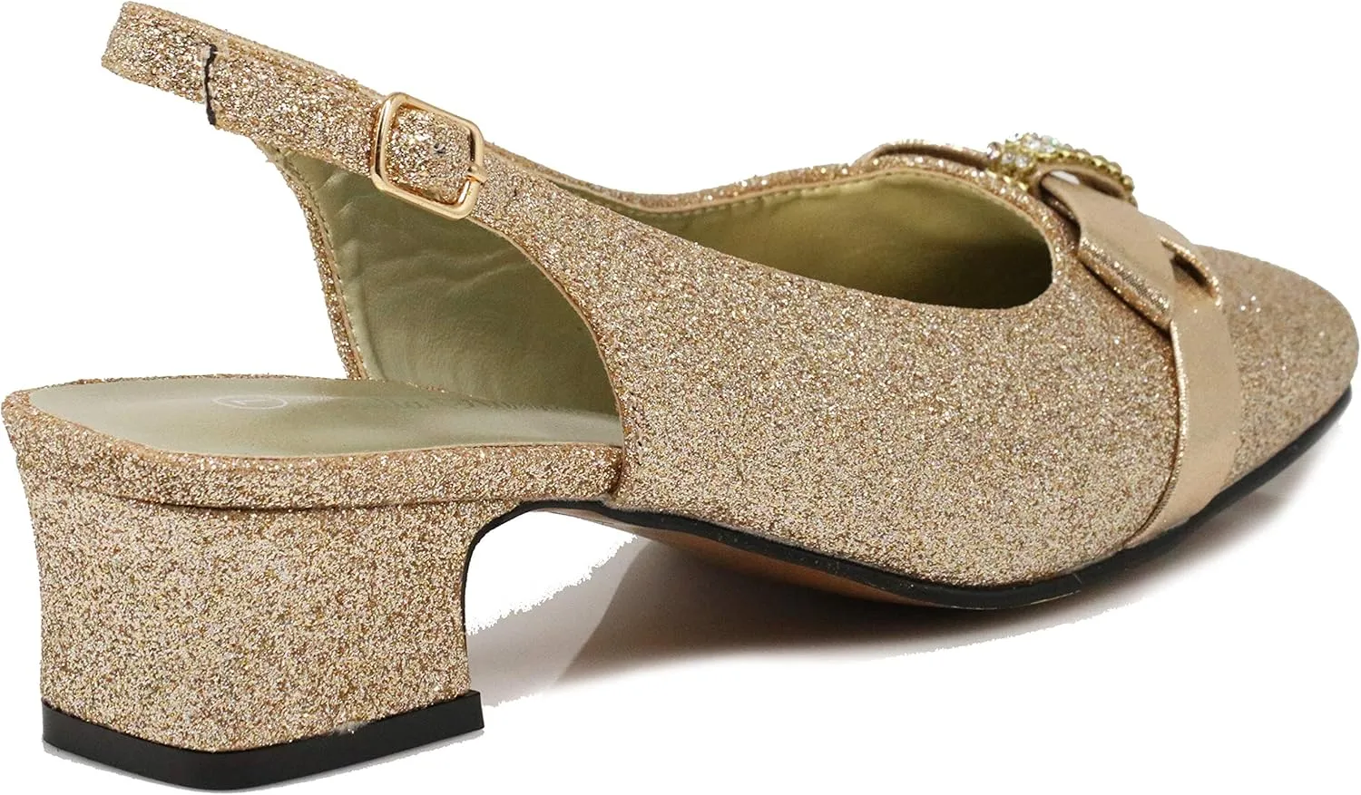 Enzo Romeo Antica02 Women's Wide Width Sling Back Low Heeled Pumps Sandals Shoes