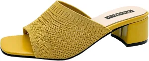 Fashion Slides Slippers for Summer Spring And Summer Mid Heel Women Sandals And Slippers Flying Woven Breathable Fashion