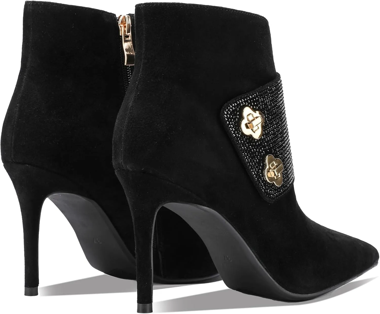Faux Suede High Heel Boots for Women Stiletto Botas Para Mujer Dress Comfortable Sexy Pointed toe Elegantes Formal Prom Wedding Comfort Extra Wide Ladies Party Bootis
