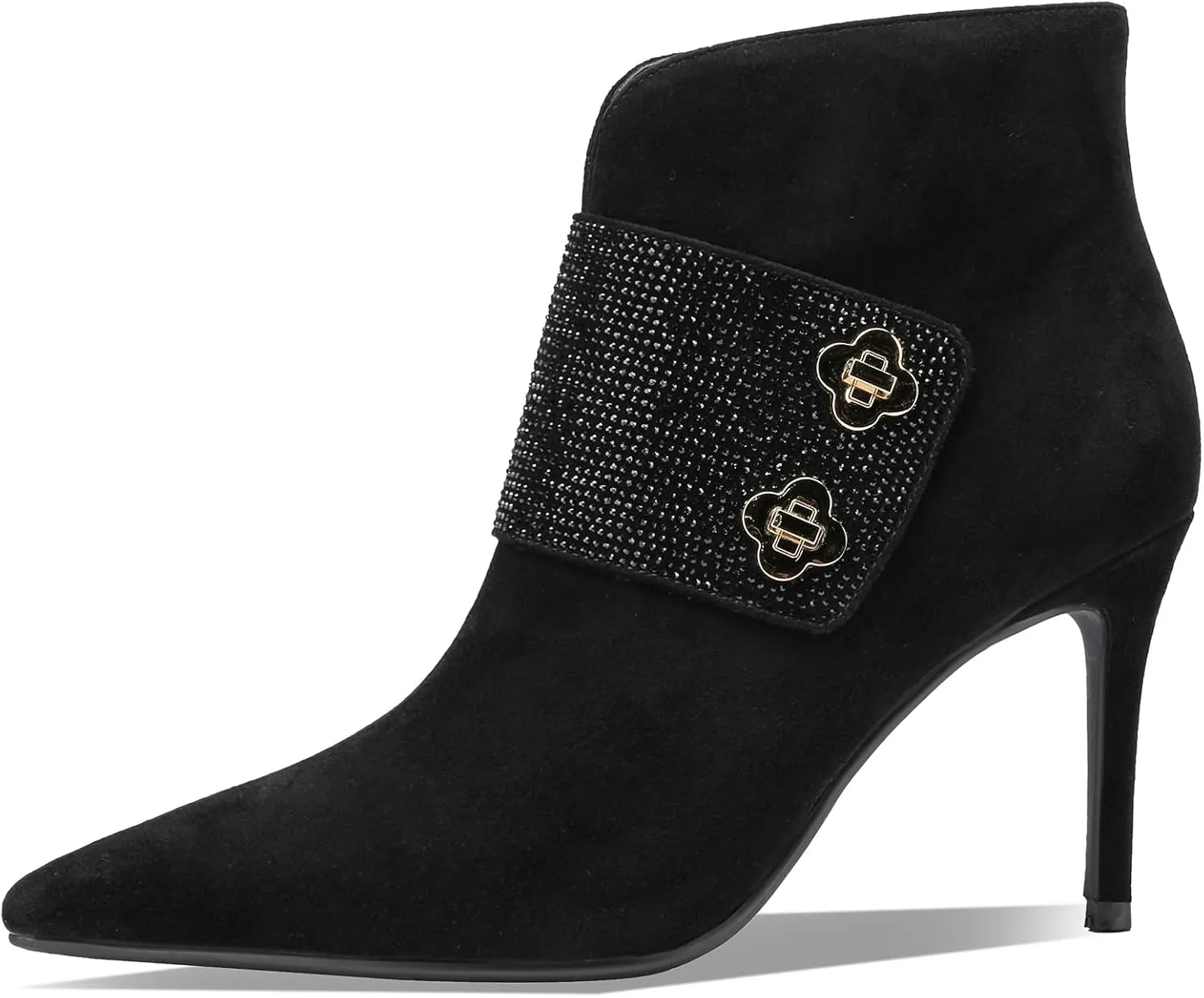 Faux Suede High Heel Boots for Women Stiletto Botas Para Mujer Dress Comfortable Sexy Pointed toe Elegantes Formal Prom Wedding Comfort Extra Wide Ladies Party Bootis