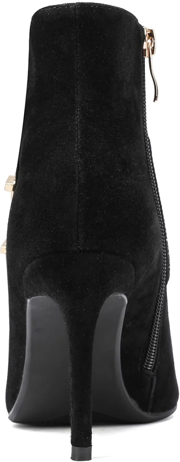 Faux Suede High Heel Boots for Women Stiletto Botas Para Mujer Dress Comfortable Sexy Pointed toe Elegantes Formal Prom Wedding Comfort Extra Wide Ladies Party Bootis