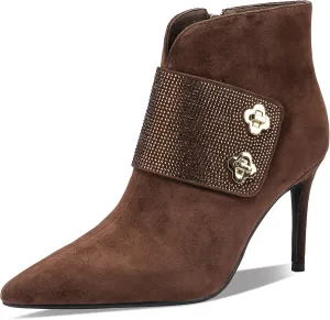 Faux Suede High Heel Boots for Women Stiletto Botas Para Mujer Dress Comfortable Sexy Pointed toe Elegantes Formal Prom Wedding Comfort Extra Wide Ladies Party Bootis