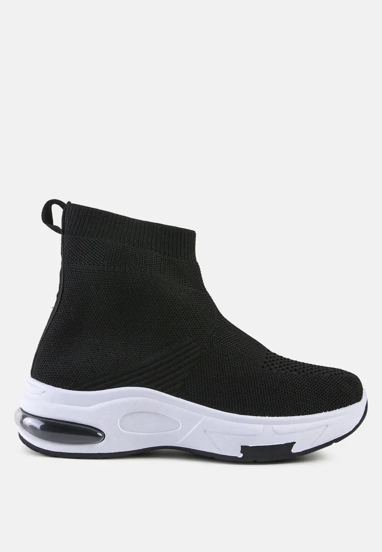 Fourgrid Knitted Ankle Chunky Sneaker
