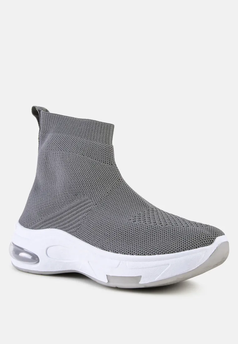 Fourgrid Knitted Ankle Chunky Sneaker