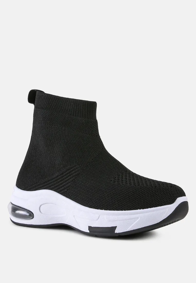 Fourgrid Knitted Ankle Chunky Sneaker