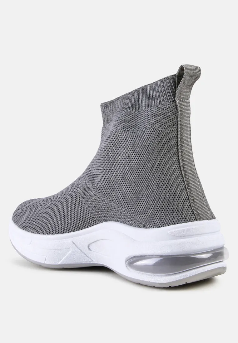 Fourgrid Knitted Ankle Chunky Sneaker