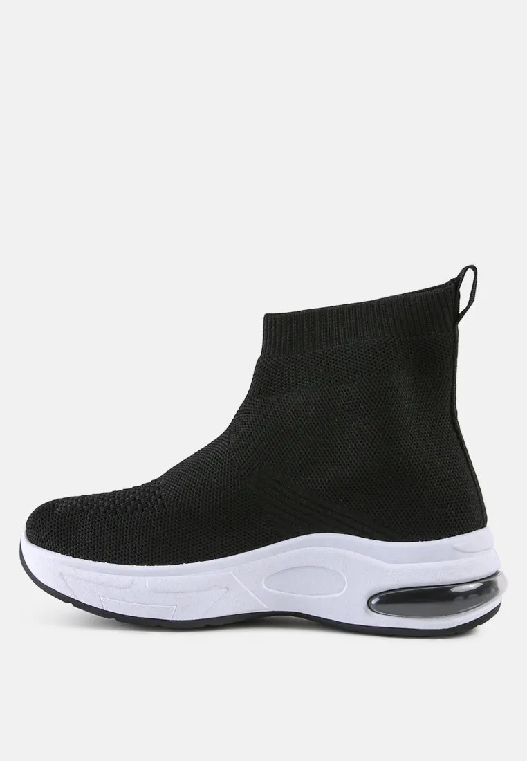 Fourgrid Knitted Ankle Chunky Sneaker