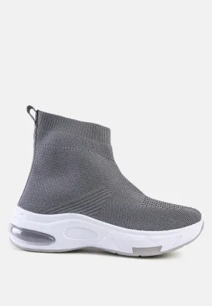 Fourgrid Knitted Ankle Chunky Sneaker