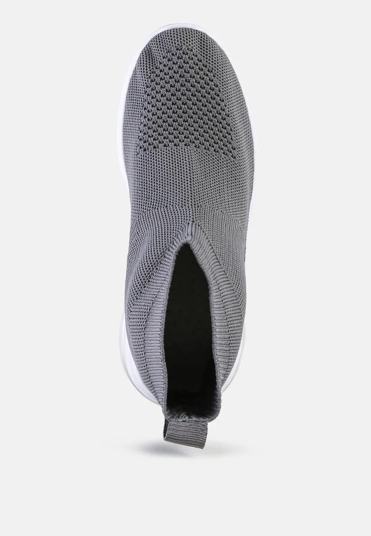 Fourgrid Knitted Ankle Chunky Sneaker