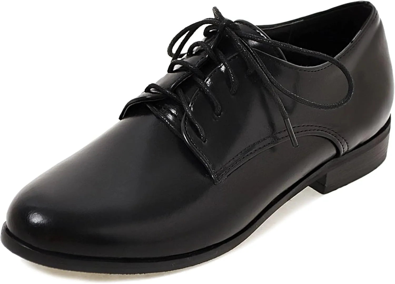 Gicoiz Office Oxfords Womens Lace Up Classic Low Heel Brogue Pumps