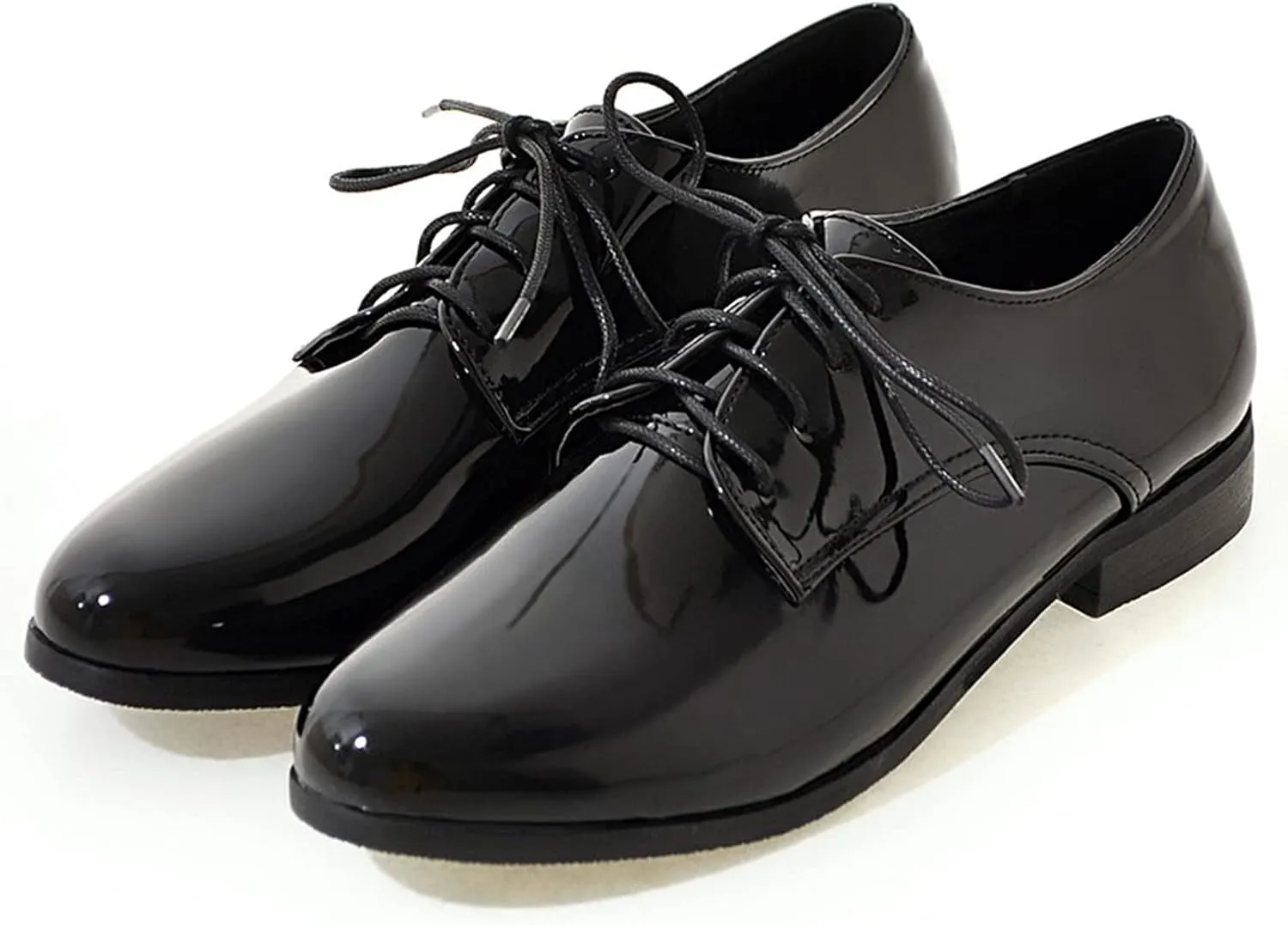 Gicoiz Office Oxfords Womens Lace Up Classic Low Heel Brogue Pumps