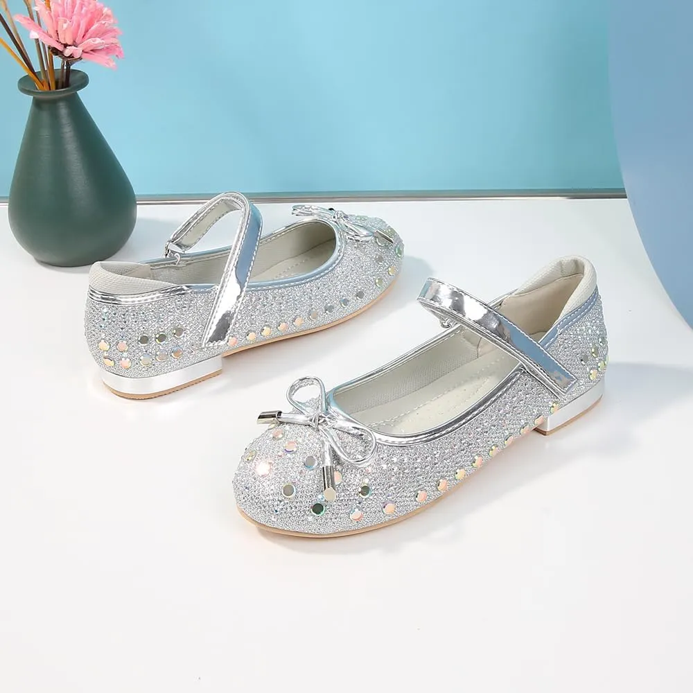 Girls Dress Shoes Prom Shoes Wedding Shoes Low Heel Glitter Toddler Shoes