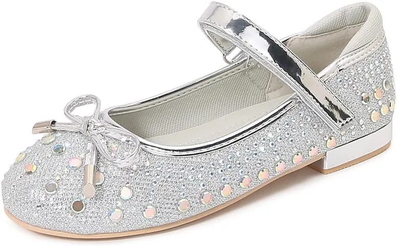 Girls Dress Shoes Prom Shoes Wedding Shoes Low Heel Glitter Toddler Shoes