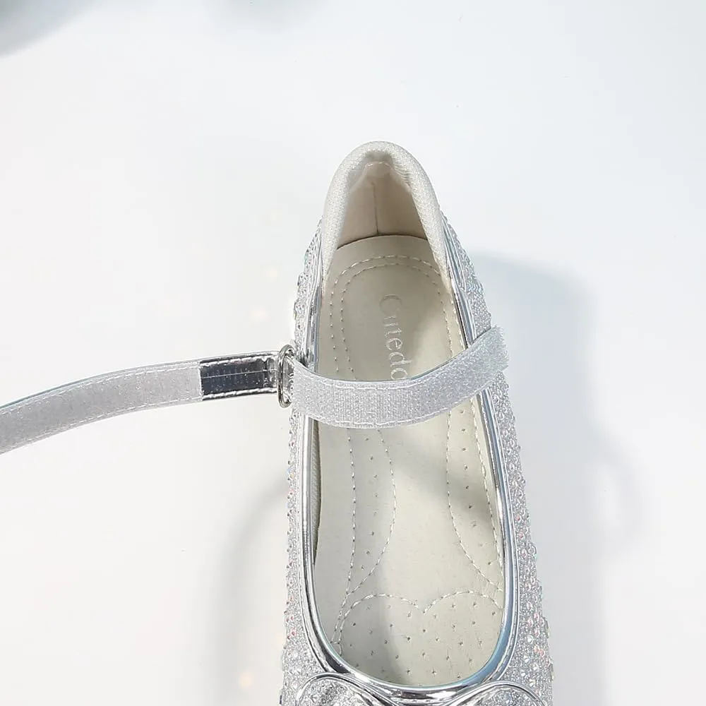 Girls Dress Shoes Prom Shoes Wedding Shoes Low Heel Glitter Toddler Shoes