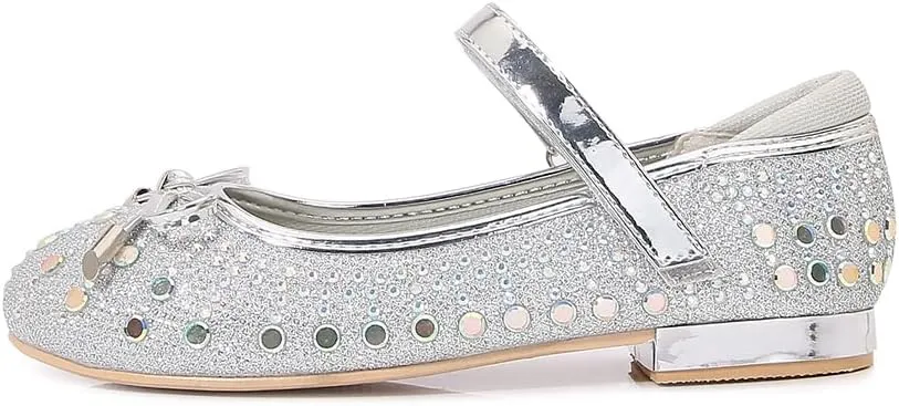 Girls Dress Shoes Prom Shoes Wedding Shoes Low Heel Glitter Toddler Shoes