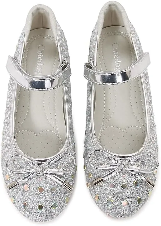 Girls Dress Shoes Prom Shoes Wedding Shoes Low Heel Glitter Toddler Shoes