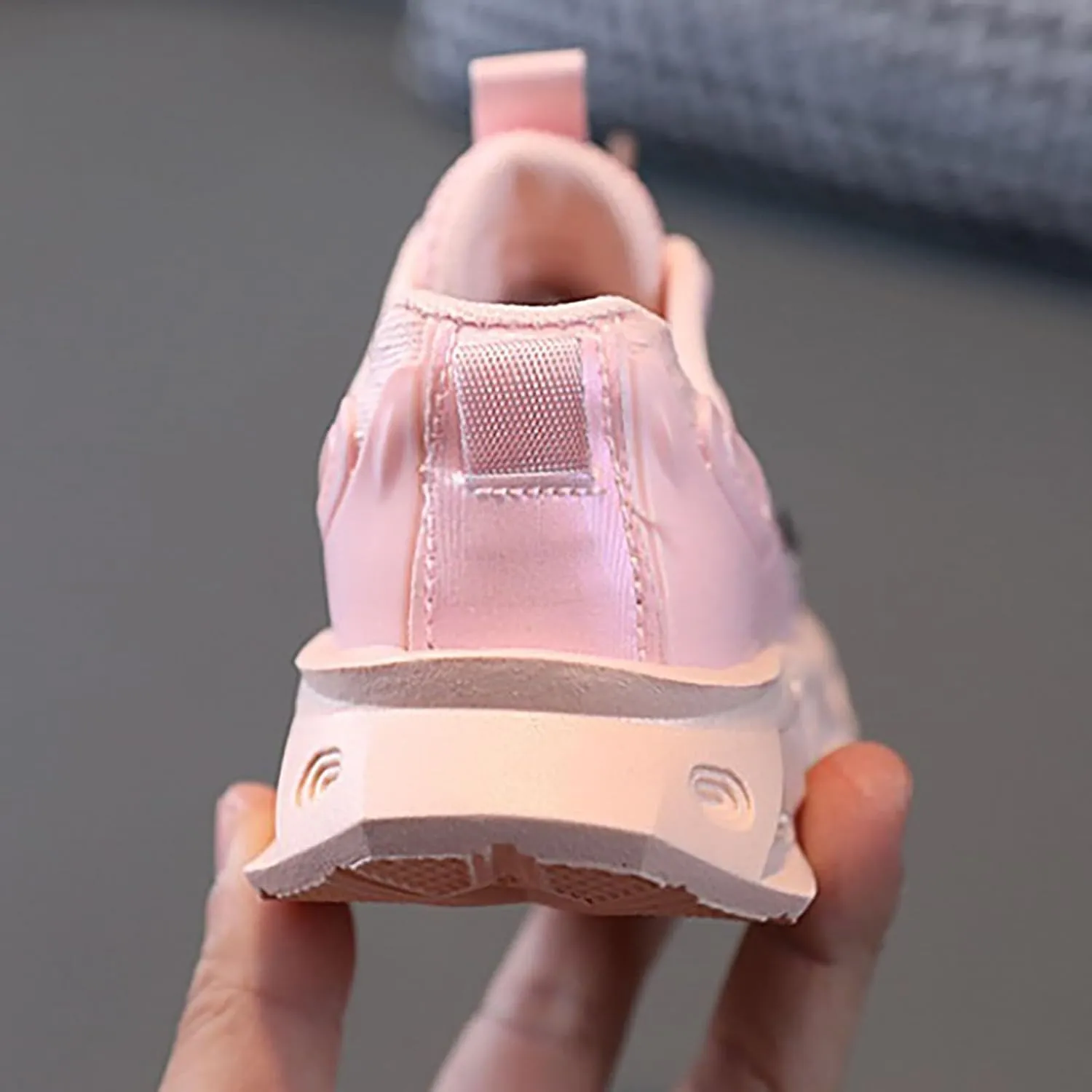 Girls Glitter Sneakers Lightweight Kids Tennis Shoes with Hook and Loop for Toddler/Little Kid/Big Kid