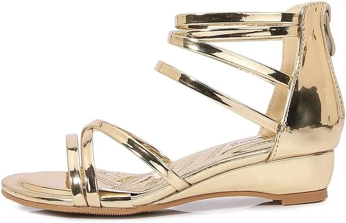 Girls Low Heel Chunky Sandals Wedding Dress Pumps Shoes