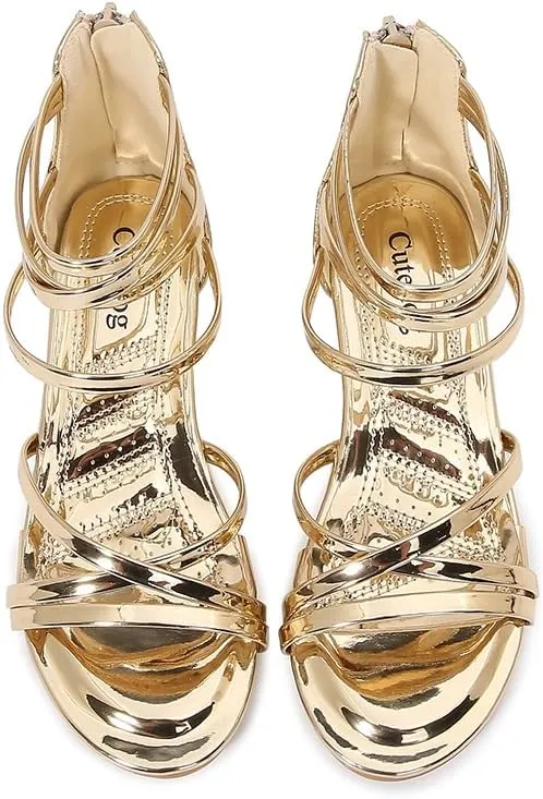 Girls Low Heel Chunky Sandals Wedding Dress Pumps Shoes