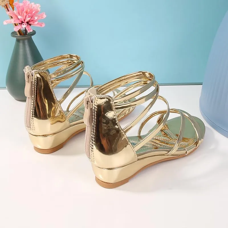 Girls Low Heel Chunky Sandals Wedding Dress Pumps Shoes
