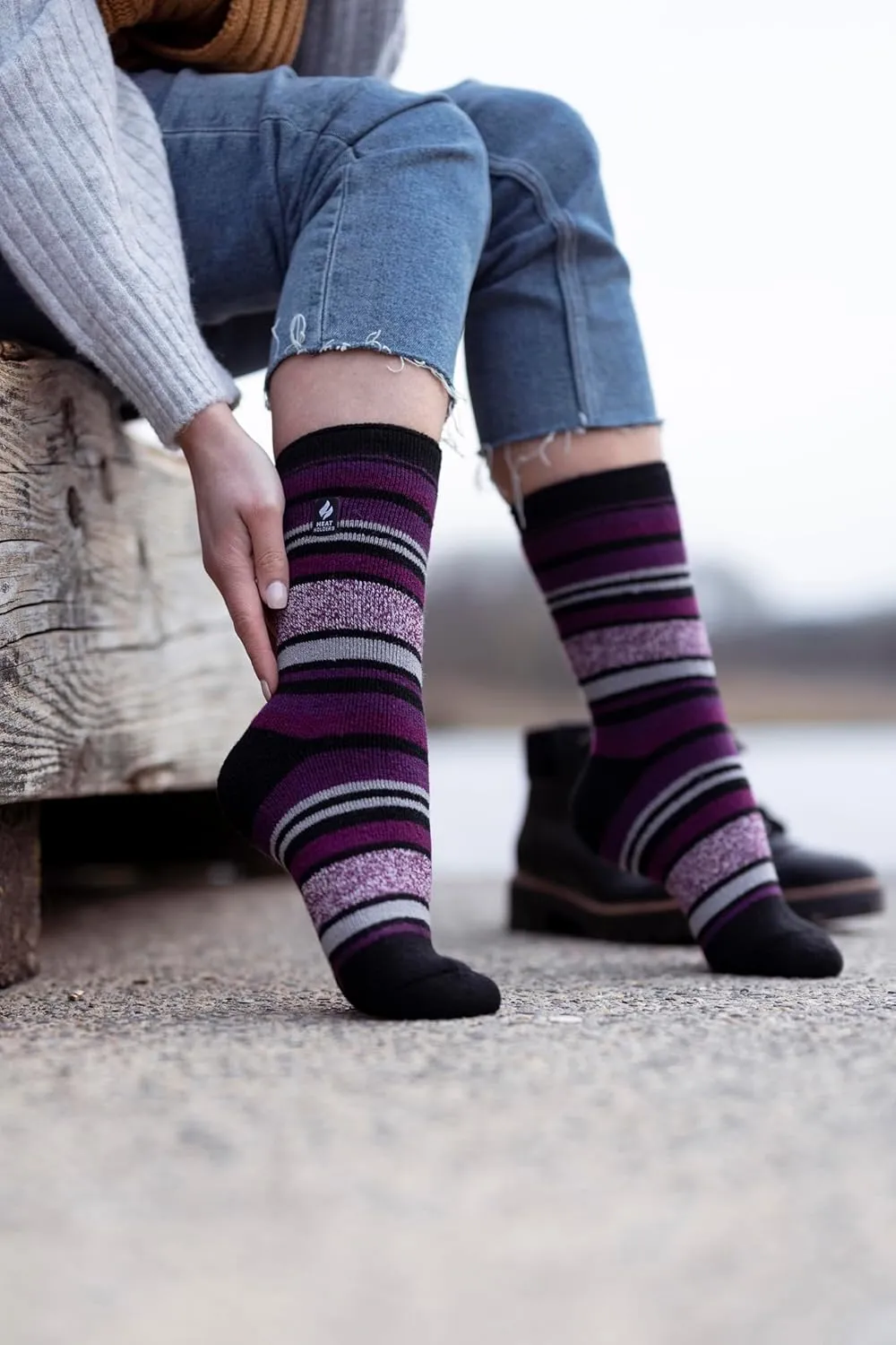 HEAT HOLDERS Womens Fleece Insulated Thermal Socks | Fuzzy Boot Socks for Winter
