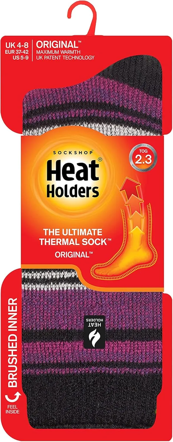 HEAT HOLDERS Womens Fleece Insulated Thermal Socks | Fuzzy Boot Socks for Winter