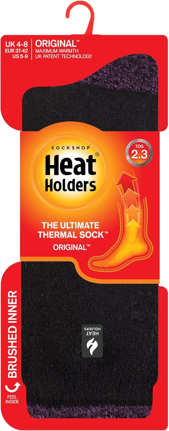 HEAT HOLDERS Womens Fleece Insulated Thermal Socks | Fuzzy Boot Socks for Winter