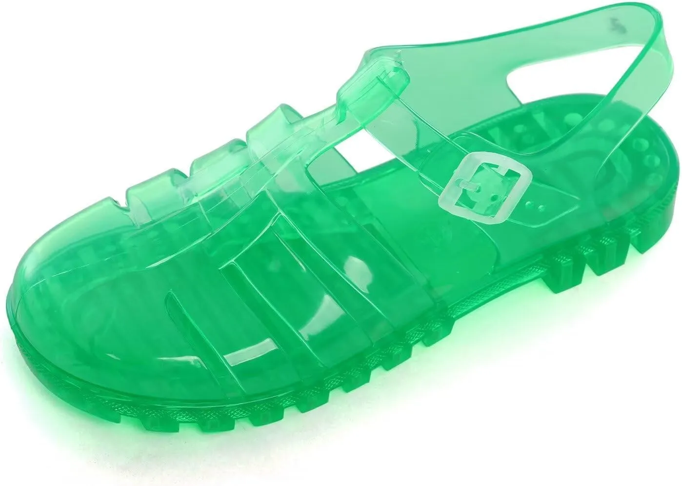 Hee grand Crystal Jelly Heel Sandals For Women Summer Beach Jelly Shoes