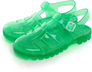 Hee grand Crystal Jelly Heel Sandals For Women Summer Beach Jelly Shoes