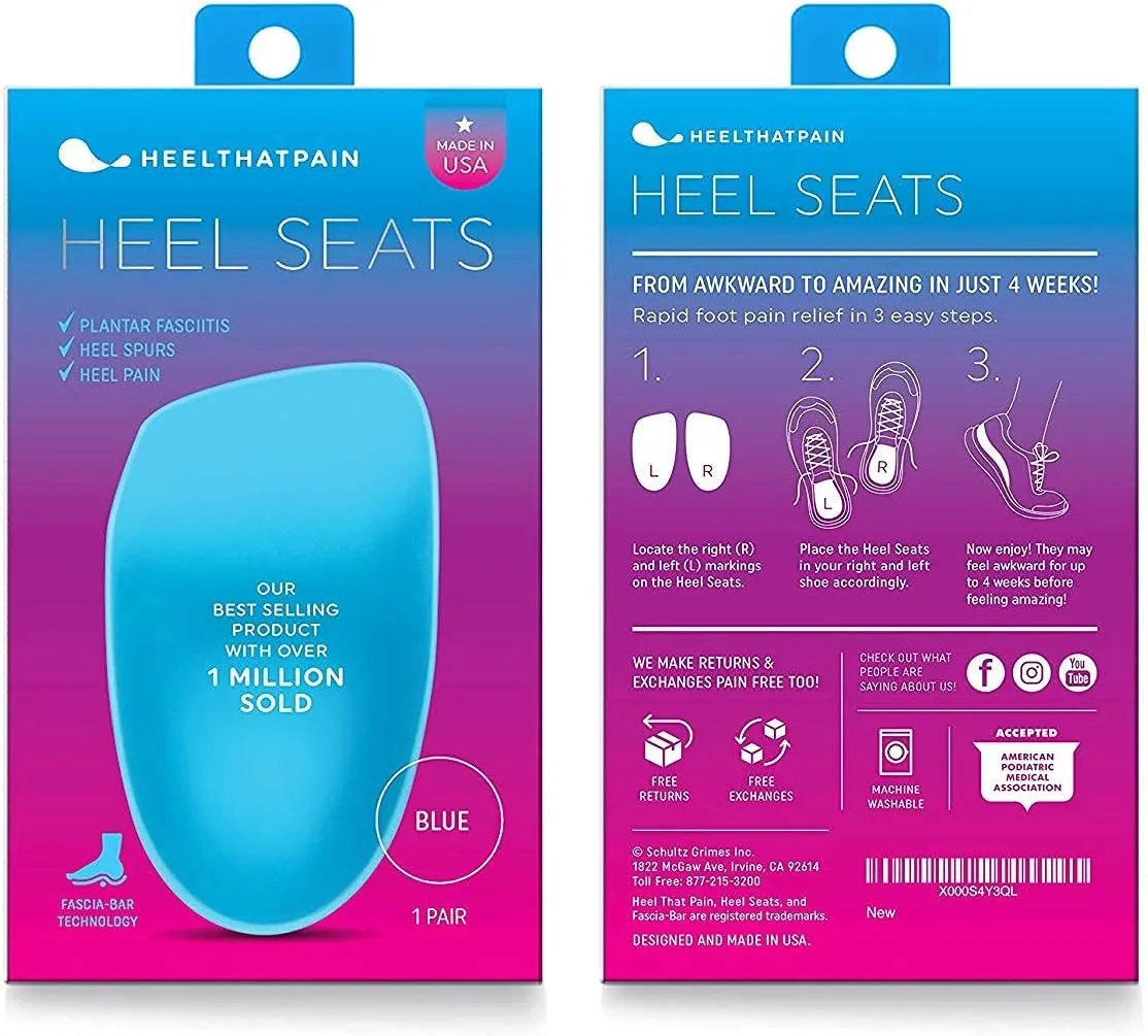Heel Seats by Heel That Pain | Foot Orthotic Inserts | Heel Cups for Heel Pain, Plantar Fasciitis and Heel Spurs