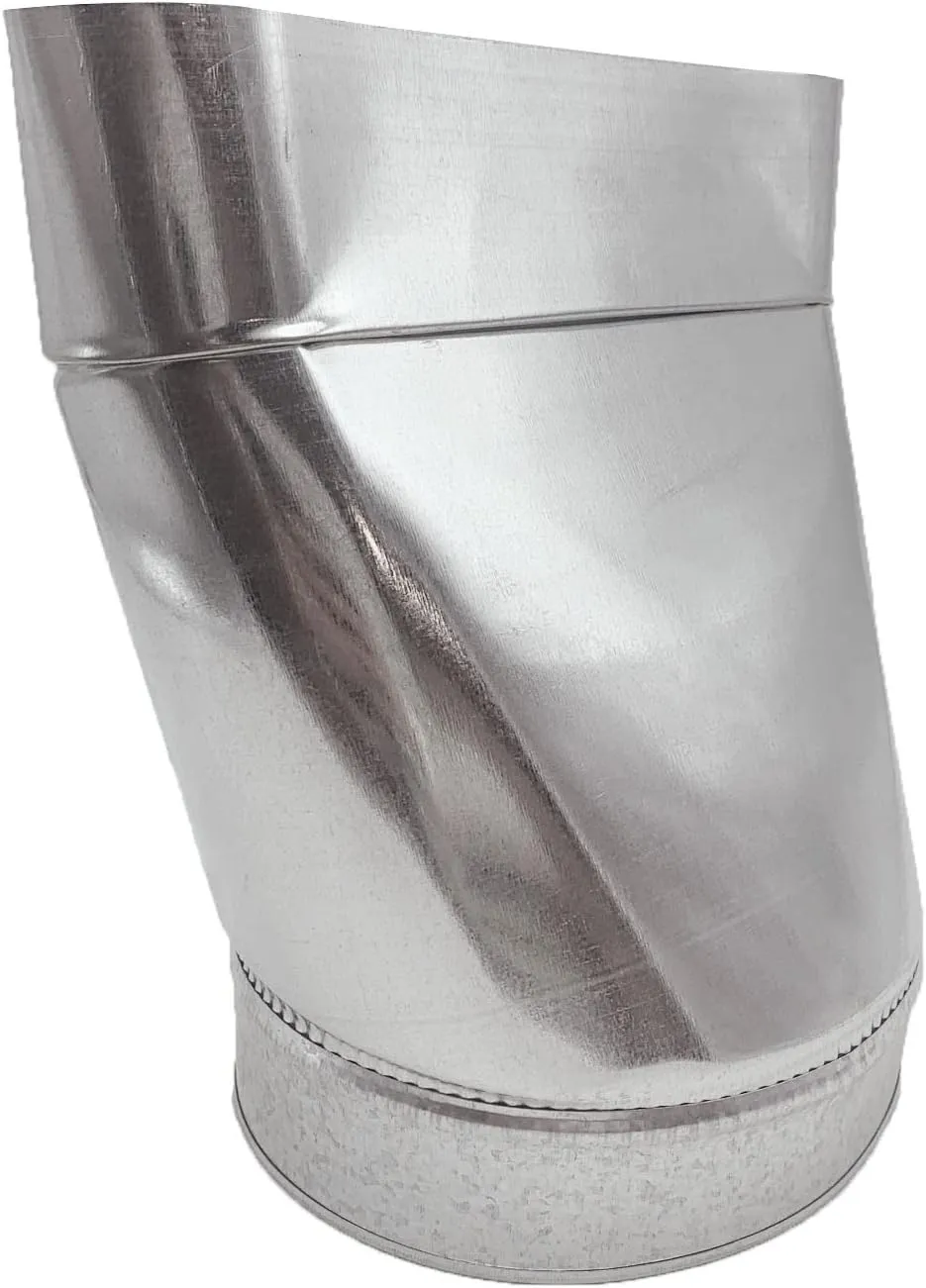 HVAC Premium Oval to Round Straight Boot | Round to Oval Straight Boot | 8" Galvanize Sheet Metal Straight Transitioning Duct Boot is Compatible with Duct 8"