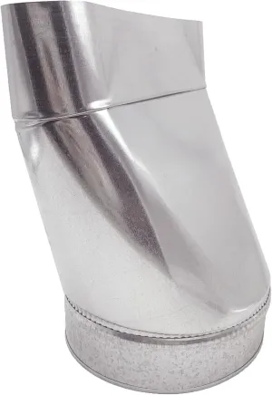 HVAC Premium Oval to Round Straight Boot | Round to Oval Straight Boot | 8" Galvanize Sheet Metal Straight Transitioning Duct Boot is Compatible with Duct 8"