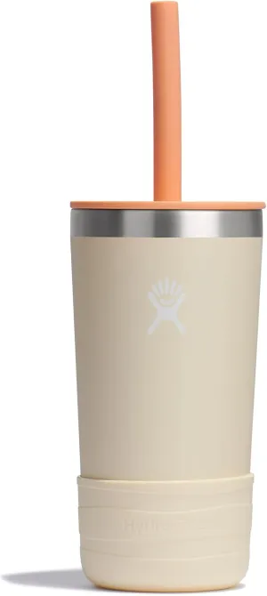 Hydro Flask Kids Tumbler for School - Stainless Steel and Insulated with Straw Cap - 12 Oz in Coconut