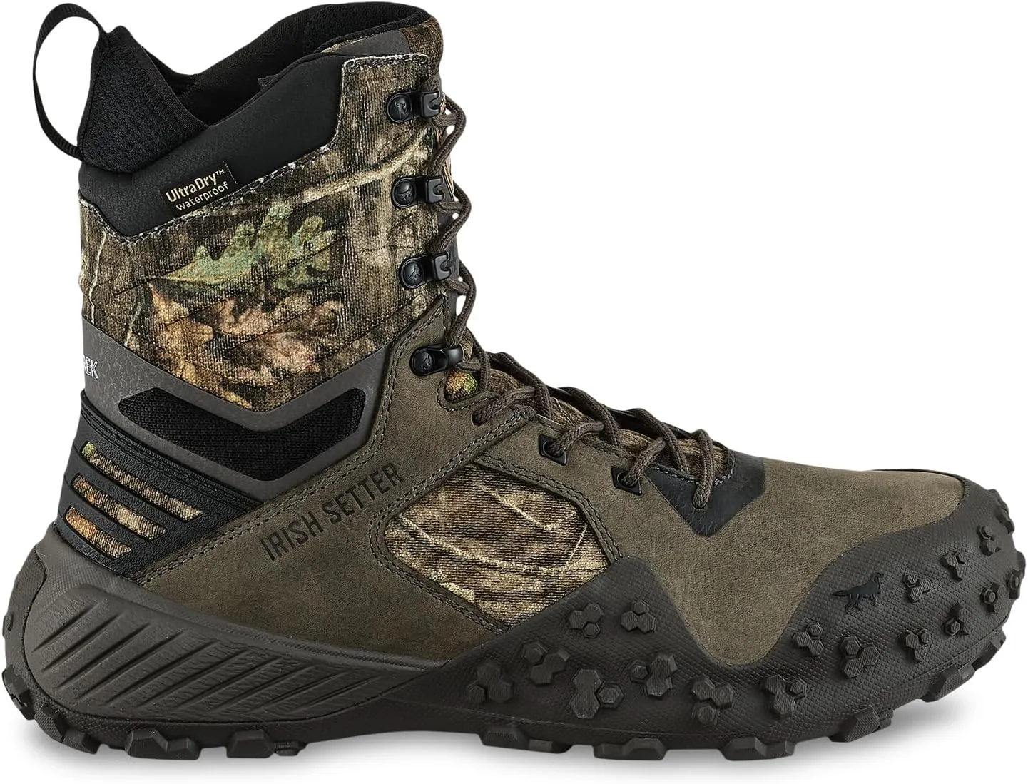 Irish Setter, VaprTrek, Men’s, 8", Waterproof, Insulated 400g, Hunting Boot, Mossy Oak Country Roots