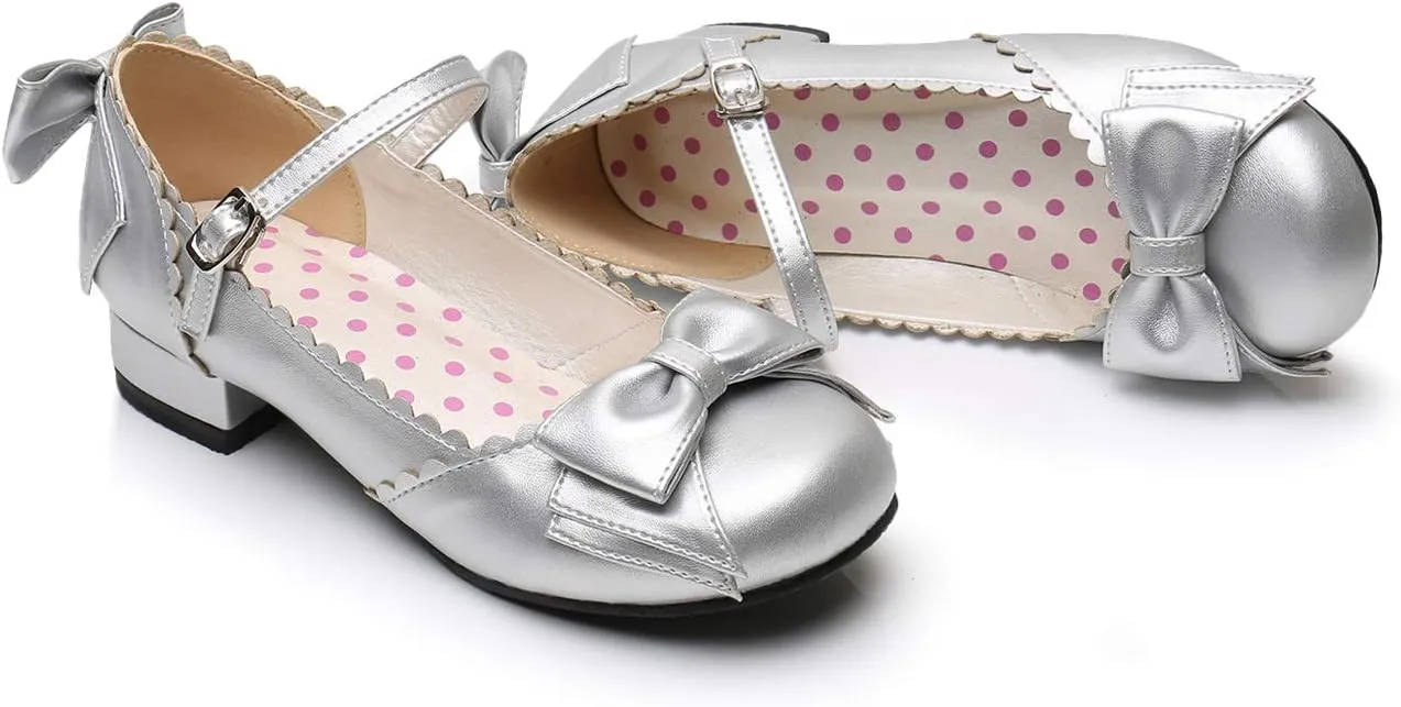 Japanese Sweet Lolita Block Low Heel Round Toe Mary Jane Shoes