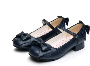 Japanese Sweet Lolita Block Low Heel Round Toe Mary Jane Shoes