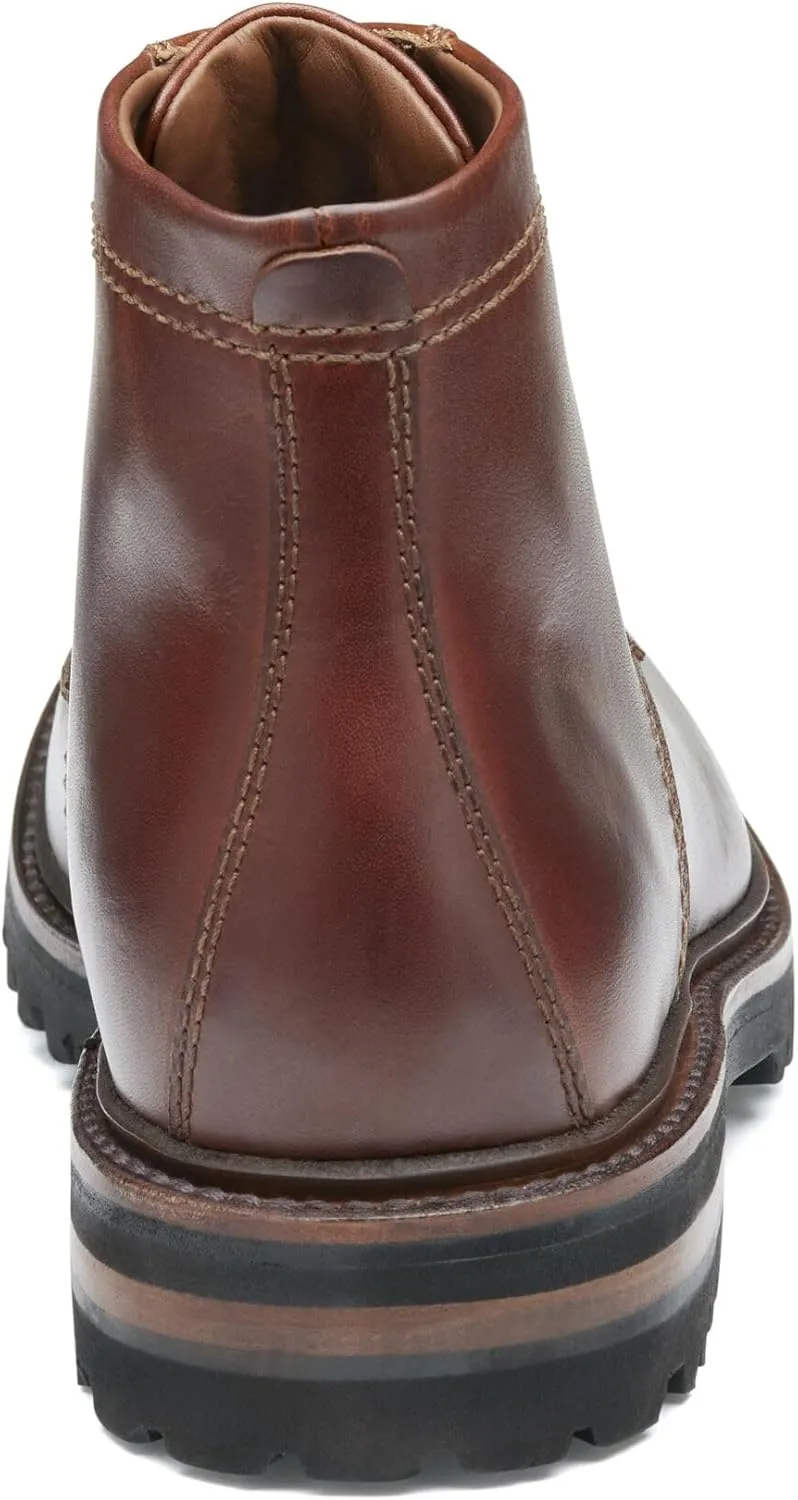Johnston & Murphy Dudley Lug Plain Toe Lace-Up Dress Boot